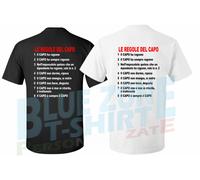 T-Shirt Uomo Donna “Le Regole del Capo” Cotone 100% Stampa Ironica Divertente