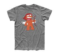 T-Shirt Uomo Eros Amore Love Pollon Olimpo Grecia Zeus - Cartoons Anni 80 Shirt - Linea Classic - 100% Cotone 185 gr/mq (S, GrigioMelange)