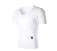 T-Shirt Uomo Estate Classica Girocollo Uomo Compressione Shirt Moda Tinta Unita Maniche Corte Sportiva Shirt Basic Moderna Slim Fit Stretch Wicking Shirt