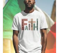 T shirt uomo Faith con versetti biblici Romans 10 17 Ephesians 2 8 James 2 17 Psalm 37 5 Proverbs 3 5 6 John 3 16 Matthew 21 22 Hebrews 11 1 cotone alta qualità stile cristiano moda nuova collezione r