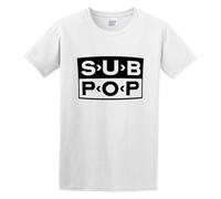 T-Shirt Uomo Feel Soft Sub Pop Logo Sub Pop Logo Jonathan Paul Classic Style Bianco, bianco, XL