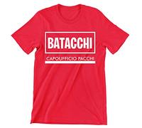 T-Shirt Uomo Film Cult Fantozzi - Batacchi - Loris Batacchi - capoufficio pacchi - Film Cult Italiani- Maglietta Manica Corta Rossa Taglia L
