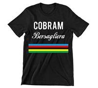 T-Shirt Uomo Film Cult Fantozzi Cobram Bersagliera - Coppa cobram - Film Cult Italiani- Maglietta Manica Corta Nera Taglia XL