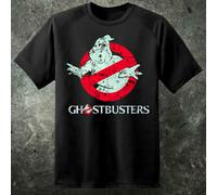 T-Shirt Uomo Ghostbusters Logo Del Film Slimer Divertente Proton Pack Retro