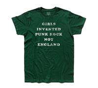 T-Shirt Uomo Girls Invented Punk Rock Not England Maglietta Musica t-Shirt Compleanno Music Cult - Linea Classic - 100% Cotone 185 gr/mq (XL, Verde)