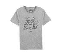 T-Shirt Uomo Grigio Maniche Corte, JE SARÒ SIMPATICO QUANDO SARETE MENO CON