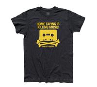 T-shirt uomo Home Taping is Killing Music Audio Cassetta Teschio Skull stereo