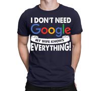 T-shirt uomo I Don't Need Google My Wife Knows Everything Married Life #TA-38