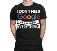 T-shirt uomo I Don't Need Google My Wife Knows Everything Married Life #TA-38
