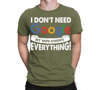 T-shirt uomo I Don't Need Google My Wife Knows Everything Married Life #TA-38