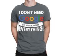 T-shirt uomo I Don't Need Google My Wife Knows Everything Married Life #TA-38