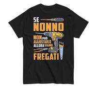 T Shirt Uomo Idea Regalo per i Nonni Se Nonno Non Puo' Aggiustarlo Nessuno Puo'