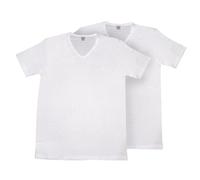 T Shirt Uomo Intima 2 Pack, Magliette Uomo Manica Corta Bianche, Tshirt Uomo Cotone Leggera Morbida e Traspirante, Maglietta Uomo Scollo V di Alta qualità - Maglietta Bianca Uomo Taglia M