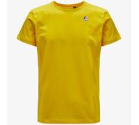 T-shirt Uomo K-WAY Le Vrai Edouard Cotone Manica Corta K007JE0 T05 Giallo