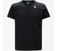 T-shirt Uomo K-WAY Le Vrai Edouard Cotone Manica Corta K007JE0 USY Nero