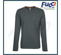 T-SHIRT UOMO MANICA LUNGA MAGLIA COTONE GIROCOLLO MAGLIETTE PAYPER DA LAVORO