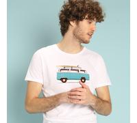 T-Shirt Uomo Maniche Corte Colore Bianco, BLUE VAN