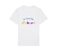 T-Shirt Uomo Maniche Corte Colore Bianco, LA FAMIGLIA PRIMA DI TUTTO
