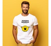 T-Shirt Uomo Maniche Corte Colore Bianco, Monsieur Felice