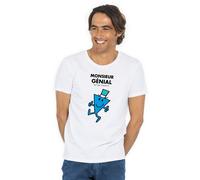 T-Shirt Uomo Maniche Corte Colore Bianco, MONSIEUR GENIAL