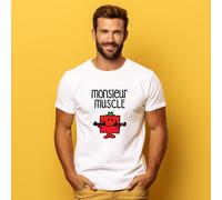 T-Shirt Uomo Maniche Corte Colore Bianco, MONSIEUR MUSCLE
