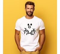 T-Shirt Uomo Maniche Corte Colore Bianco, VISAGE MONSIEUR