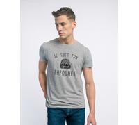 T-Shirt Uomo Maniche Corte Colore Grigio, JE SUIS TON PAPOUNET