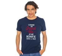 T-Shirt Uomo Maniche Corte COME UN GRANDE VINO MIGLIORO CON L'ETÀ WAF