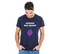 T-Shirt Uomo Maniche Corte GROGNON MA MIGNON 2 Colore Blu Marino