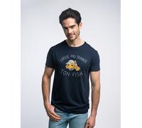T-Shirt Uomo Maniche Corte LAISSE PAS TRAINER TON FISH Colore Blu Marino