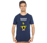 T-Shirt Uomo Maniche Corte Monsieur Rigolo Colore Blu Marino