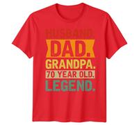 T-shirt uomo marito papà nonno 70 anni leggenda regalo 70° compleanno