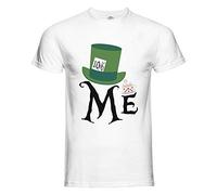 T Shirt Uomo Me cappellaio Matto, Bianco, S
