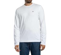 Napapijri T-shirt uomo SALIS LS NP0A4HN7 0021 in cotone bianco 3XL