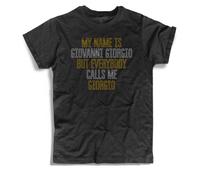 T-shirt uomo nera song Giorgio Moroder My name is Giovanni Giorgio punk shirt