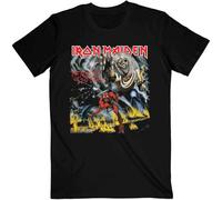 Rock Off officially licensed products Iron Maiden T Shirt Number of The Beast Band Logo Ufficiale Nero Size XL