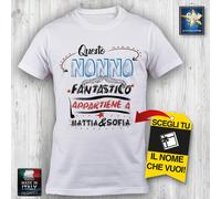 T-shirt Uomo NONNO Personalizzata NOME A TUA SCELTA Festa de nonni Idea regalo