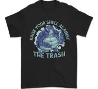 T-Shirt Uomo Offensivo Turtle Ambiente Cambiamento Climatico 100% Cotone