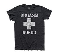 T-Shirt Uomo Orgasm Donor American Pie Stiffler Shirt - Linea Classic - 100% Cotone 185 gr/mq (XL, Nero)