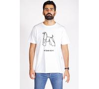 T-shirt UOMO ORIGAMI DOG AFGHAN HOUND cane LEVRIERO AFGHANO 100%cotone biologico