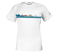 T-shirt uomo PADDLEBOARDING WHITE lycra manica corta - taglia: XS