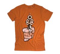T-shirt uomo pistola guns pois dots New York POP art tshirt shirt vintage