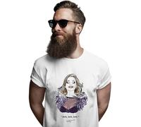 T-Shirt Uomo Raffaella Tributo Balla Balla Balla Carramba Forza Nove Grazie Raffa (Bianco, M)