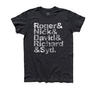 T-Shirt Uomo Roger & Nick & David & Richard & Syd. - I Grandi Nomi della Musica Shirt - Linea Classic - 100% Cotone 185 gr/mq (XXL, Nero)