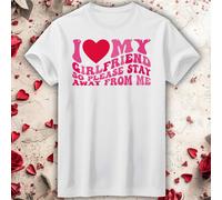 T-Shirt Uomo San Valentino Outfit Idee Cuore Amo la Mia Ragazza BF Tee #VD