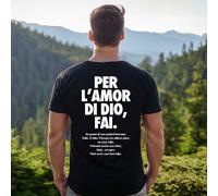 T-shirt Uomo “Se lo Vuoi Fare Fallo” con Stampa Fronte Retro - Bianca o Nera