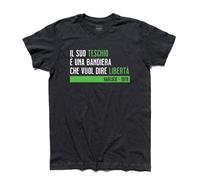 T-shirt uomo sigla CAPITAN Pirata ARCADIA bandiera libertà jolly roger cartoni