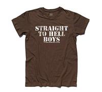 T-Shirt Uomo Straight to Hell Boys Combat Rock Strummer Song - Music Shirt - Linea Classic - 100% Cotone 185 gr/mq (XXL, Cioccolato)