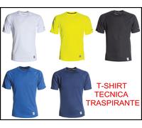 T-SHIRT UOMO TECNICA TRASPIRANTE ELASTICIZZATA FLUO SPORT MAGLIA GNI TERMICA