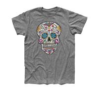 T-shirt uomo TESCHIO MESSICANO antichizzato mexican skull tattoo old school